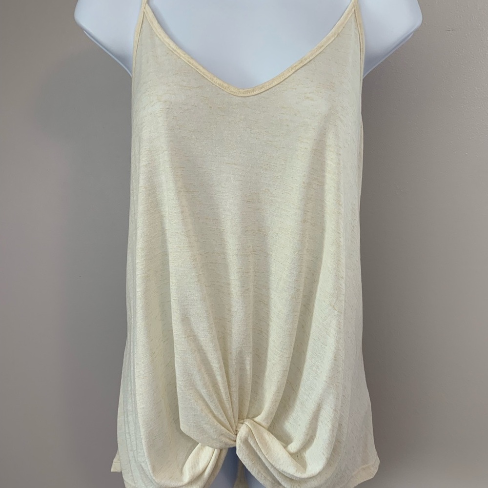Wishlist Cream Relaxed KnotFront Tank - Picture 12 of 16